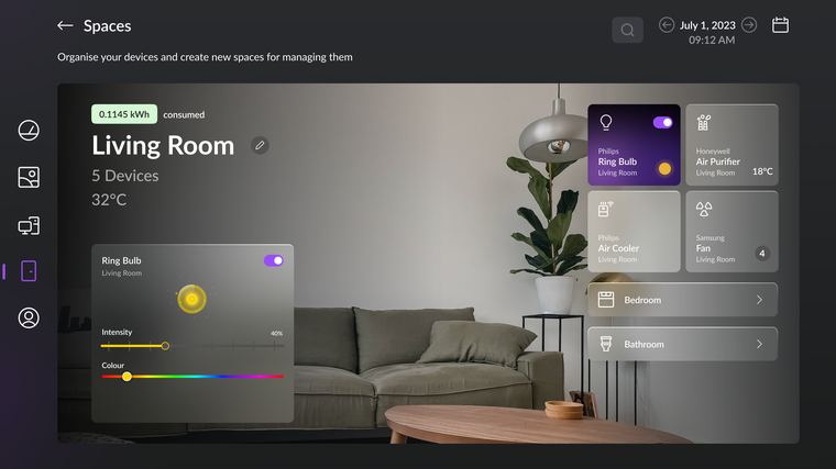 v2 spaces with controls