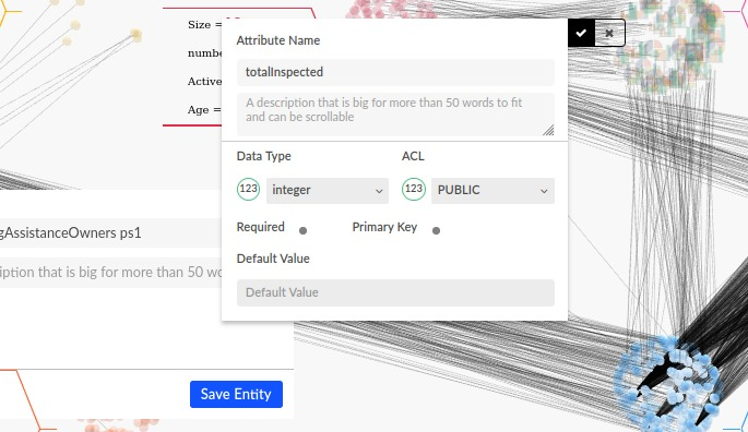 The original tool: a floating create and edit pop-up over the graph.